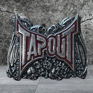 Vintage MMA UFC TAPOUT Belt Buckle Heavy Metal Skulls Graveyard Belt Buckle